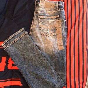 BKE dark wash Men’s Denim straight leg jeans